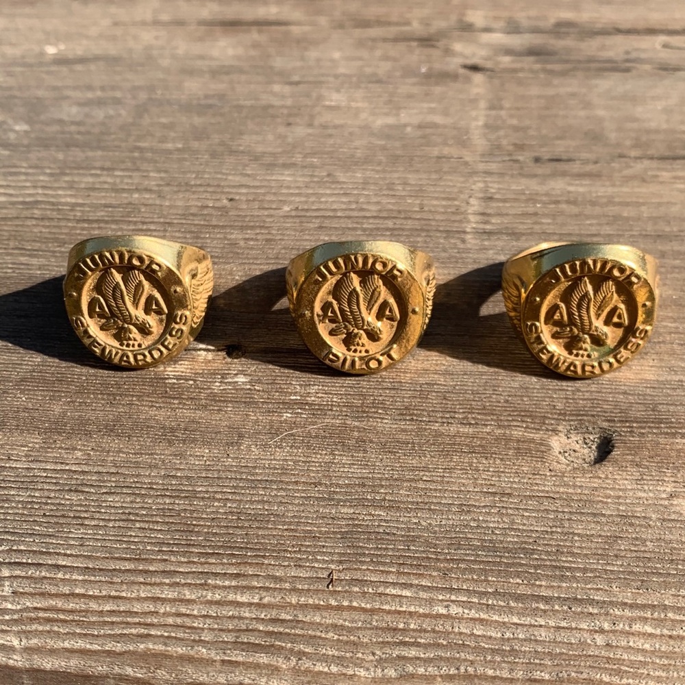 Vintage American Airlines Brass Rings Gem